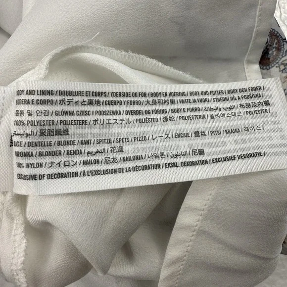 Hollister Boho Peasant Blouse Top Sheer Floral Long Sleeve Top Size Large Lace‎ - Picture 4 of 8